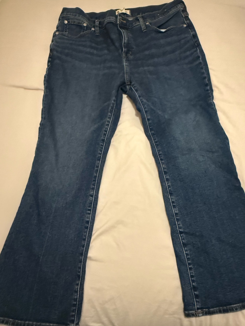 Madewell Women's Bootcut Jeans in Faded Navy Blue